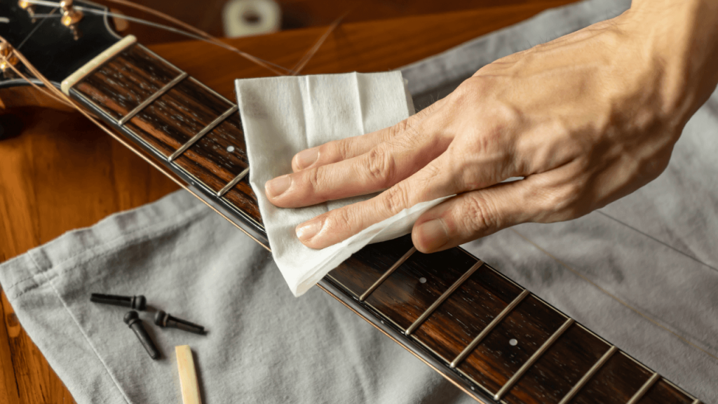 how to clean a guitar fretboard