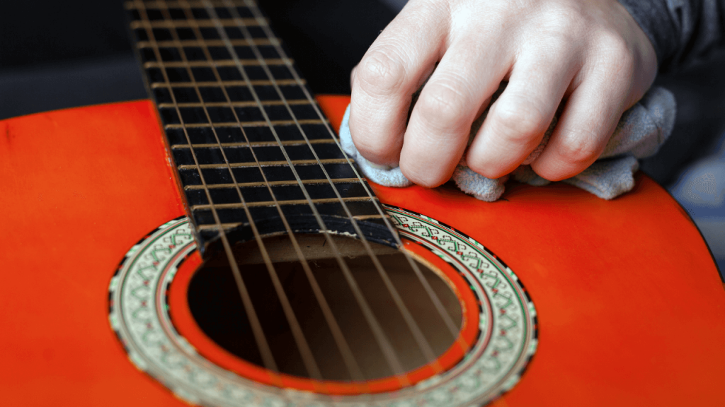 how to clean acoustic guitar